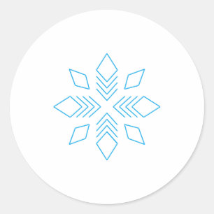 Schneeflocke Classic Round Sticker