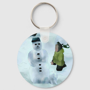 Schneemann bauen keychain
