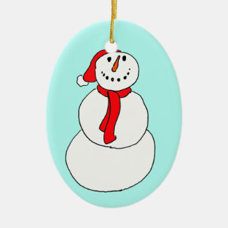 Schneemann Ceramic Ornament