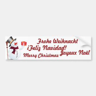 Schneemann / Snowman for Christmas / X-mas Bumper Sticker