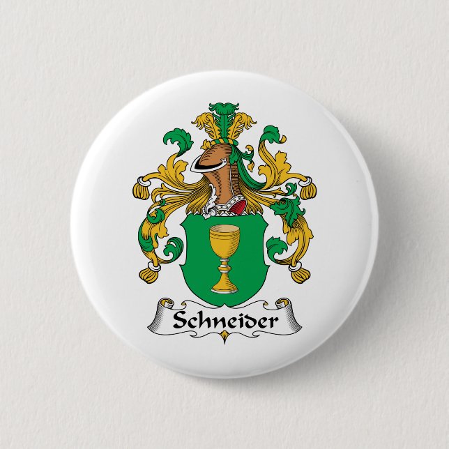 Schneider Family Crest 2 Inch Round Button (Front)
