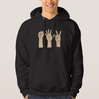 Schnick Schnack Scissors Stone Paper Game Hands Hoodie