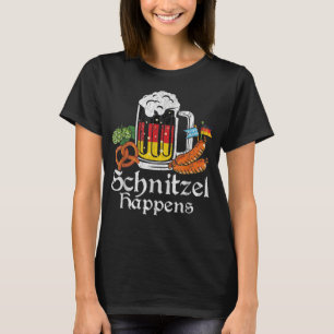 Schnitzel Happens Prost Beer German Flag Oktoberfe T-Shirt