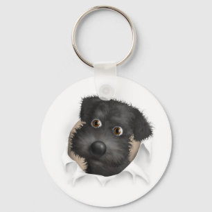 Schnoodle (Black) Busting Out Keychain