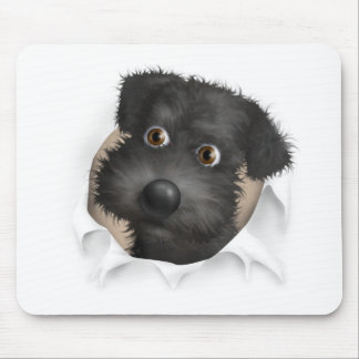 Schnoodle (Black) Busting Out Mouse Pad