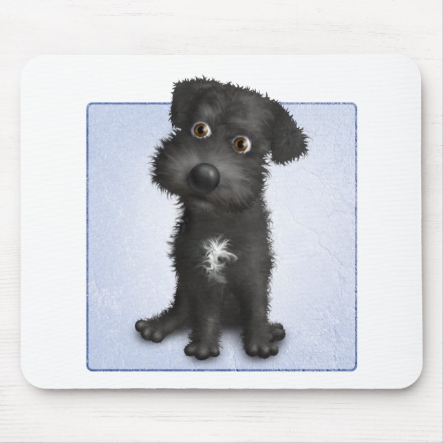 Schnoodle (Black) Mouse Pad (Front)