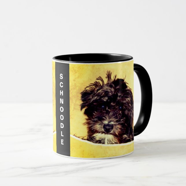 Schnoodle Dog Personalized Mug (Front Right)