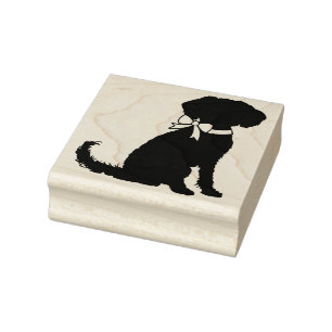 Schnoodle Dog Puppy Rubber Stamp
