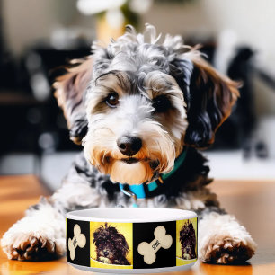 Schnoodle Medium Dog Bowl Personalized