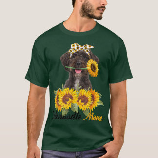 Schnoodle Mom Sunflower Summer Dog Mom Mama Women  T-Shirt