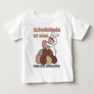 Schokolade ist alles, was ich brauche baby T-Shirt