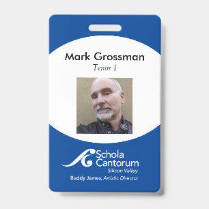 Schola CantorumSilicon Valley Member tag + lanyard Badge
