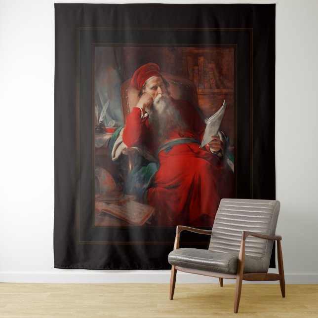 Scholar In His Study by Friedrich von Amerling Tapestry (In Situ)