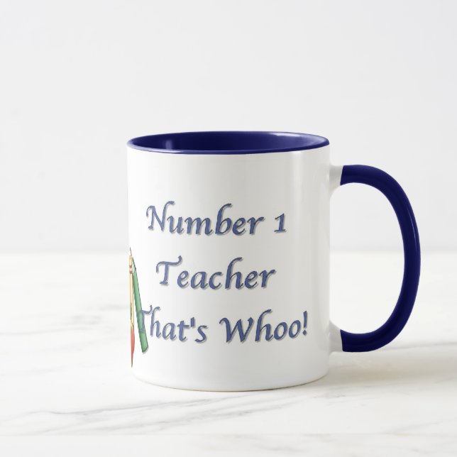 Scholar Owl - Number 1 Teacher Cup (Right)
