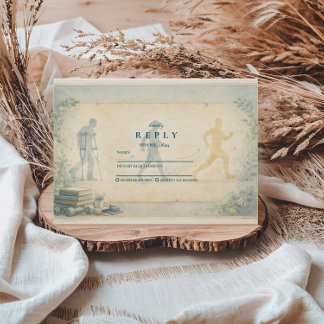 Scholarly Physical Therapy Graduation RSVP Card