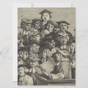 Scholars at a Lecture (by William Hogarth) Card