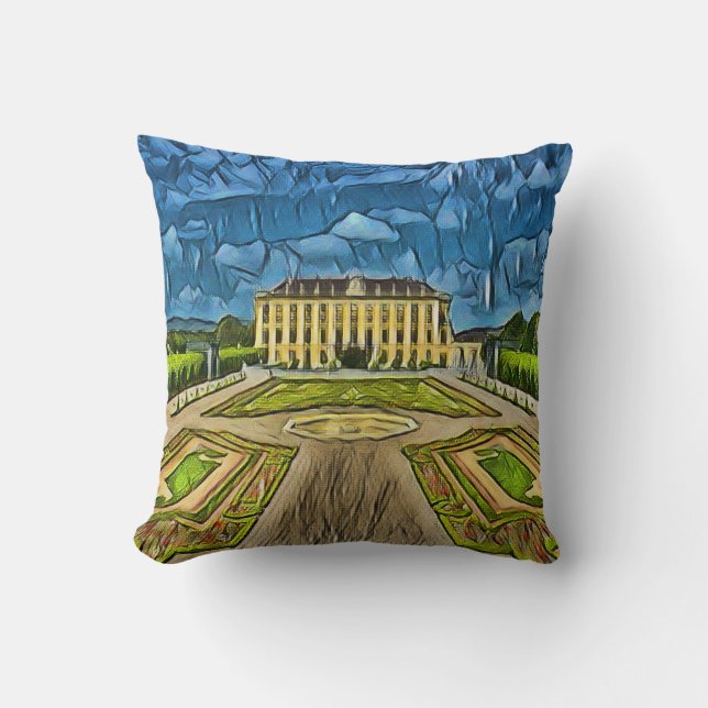 Schonbrunn Palace Throw Pillow (Front)