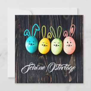 Schöne Ostertage und bunte Eier Holiday Card