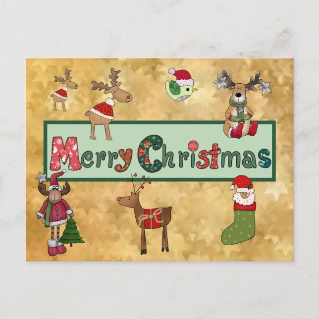 Schöne Weihnachten Holiday Postcard (Front)