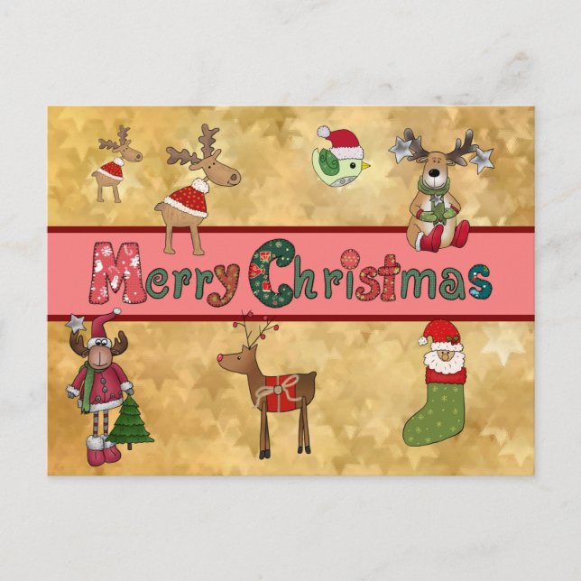 Schöne Weihnachten Holiday Postcard (Front)