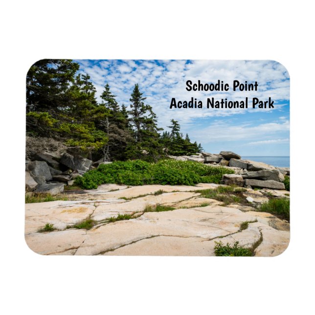 Schoodic Point in Acadia National Park in Maine Magnet (Horizontal)