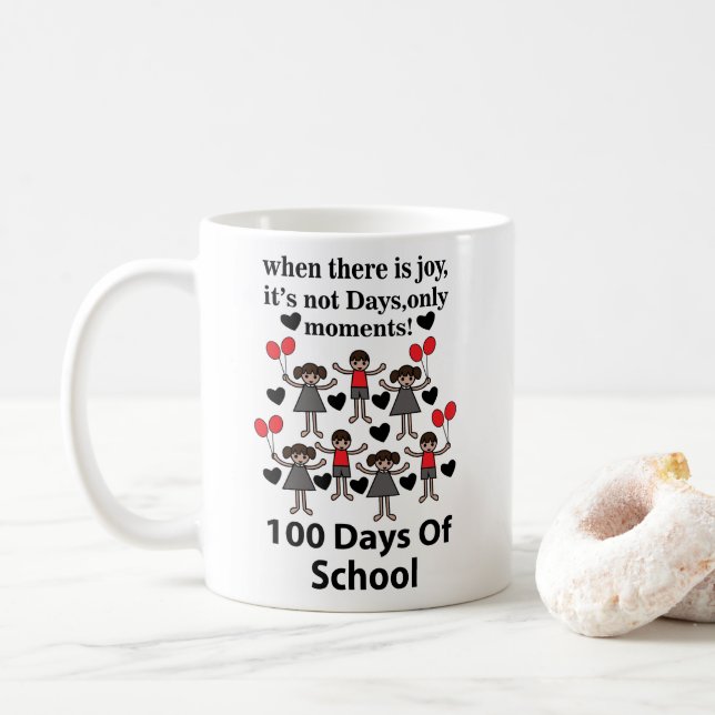 School 100 Days Of School  Coffee Mug (With Donut)