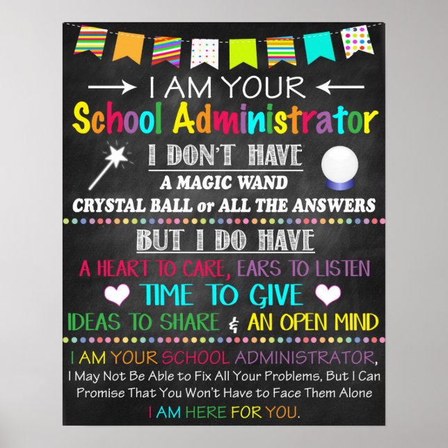 School Administrator Office Decor Poster (Front)