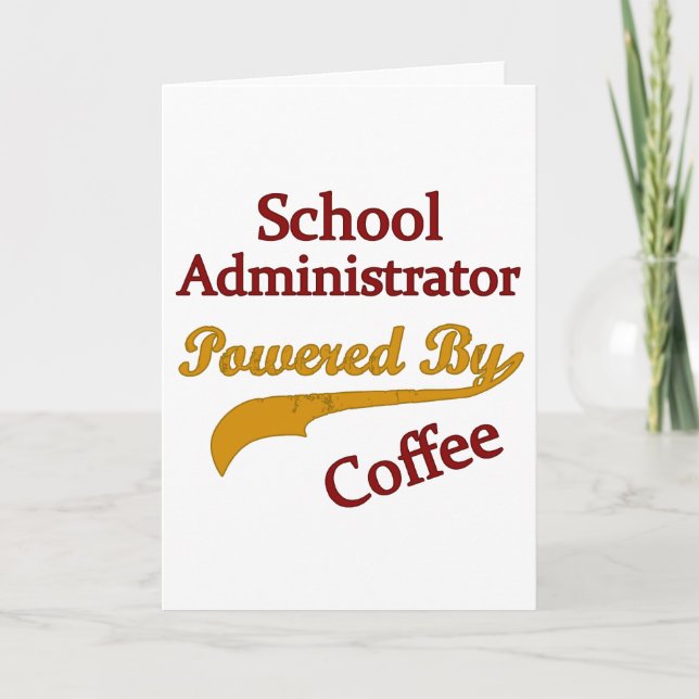 School Administrator Powered By Coffee Card (Front)