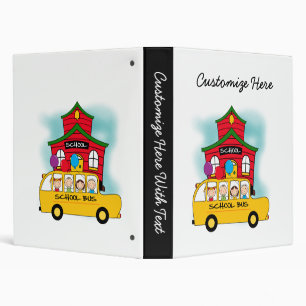 School and School Bus T-shirts and Gifts Binder