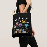 School Attendance Secretary Wildflowers Groovy