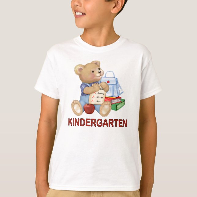 School Bear - Kindergarten T-Shirt (Front)