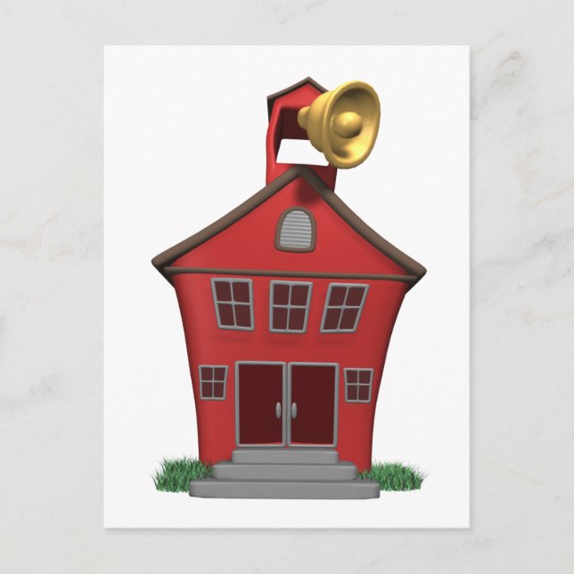 School Bell Ringing Postcard (Front)