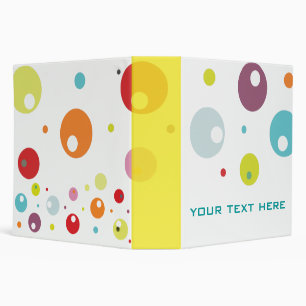 School binders, colourful polka dots binder