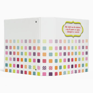 School binders, colourful polka dots binder