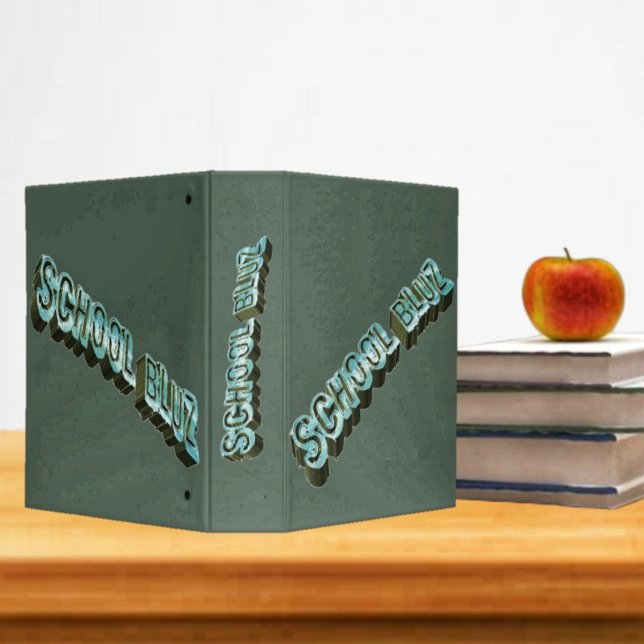 School Bluz-3D Binder (This School Bluz-3D 3-Ring Binder, is perfect for keeping your papers, or for use as a scrapbook!)