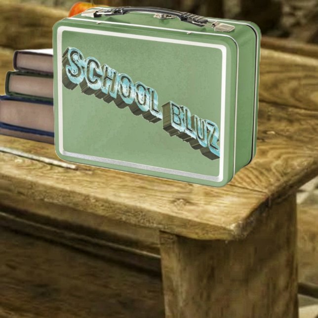 School Bluz-3D Metal Lunch Box (A cool lunch box that fits in with the popular views!)