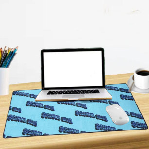School Bluz-3DII  Desk Mat
