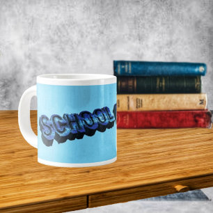 School Bluz-3DII  Large Coffee Mug