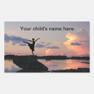 School Book Stickers Sunset Ballet