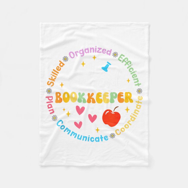 School Bookkeeper Admin Squad Back To School Fleece Blanket (Front)