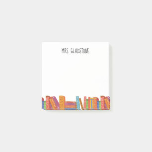 School Books Add Name 3 x 3 Post-it Notes