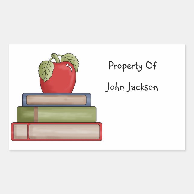 School Books Property Of Sticker (Front)