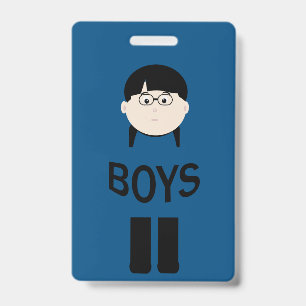 School Boys Room Hall Pass Badge