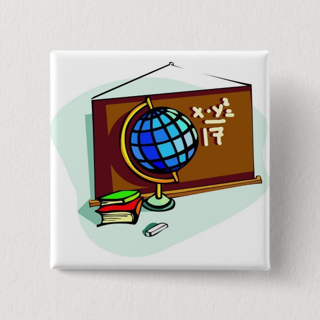 School Bulletin Board 2 Inch Square Button (Front)