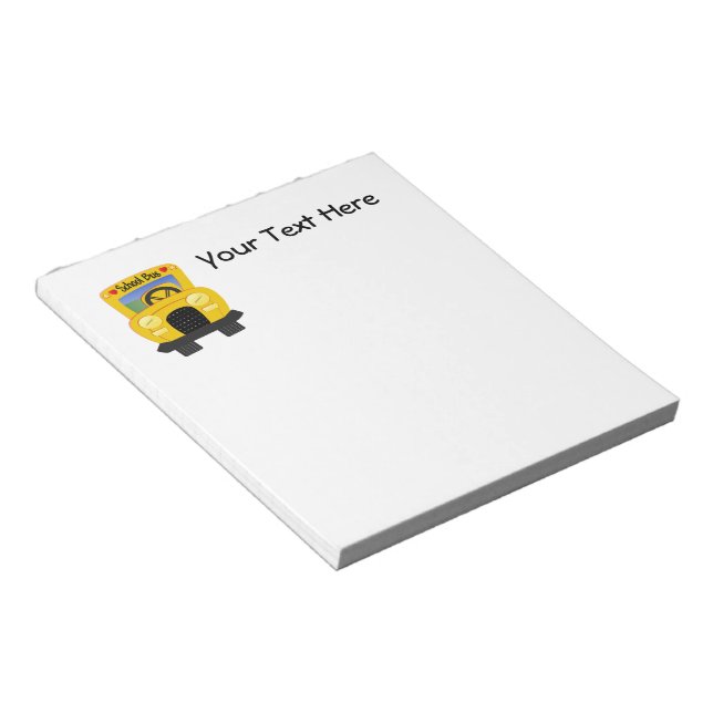 School Bus 2 (Customizable) Notepad (Angled)