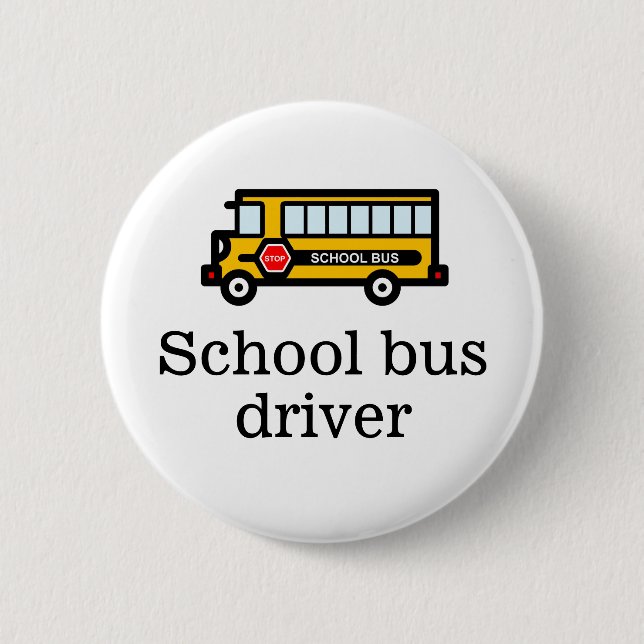 School bus 2 inch round button (Front)