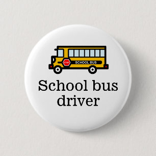 School bus 2 inch round button
