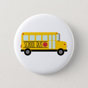 School Bus 2 Inch Round Button