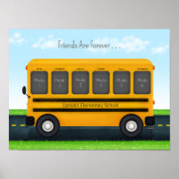 School Bus 6 Photo Frame Custom Best Friends