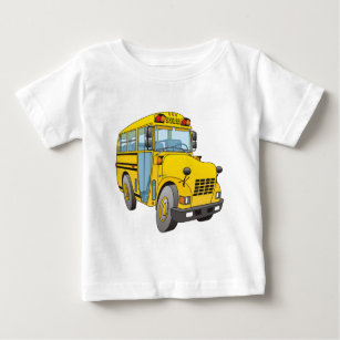 School Bus Cartoon Baby T-Shirt